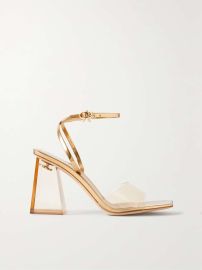 GIANVITO ROSSI Cosmic 85 PVC and metallic leather sandals NET-A-PORTER at Net a Porter