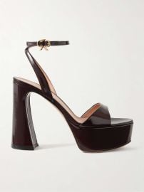 GIANVITO ROSSI Nancy 110 patent-leather platform sandals at Net a Porter