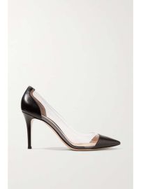 GIANVITO ROSSI Plexi 85 leather and PVC pumps NET-A-PORTER at Net a Porter