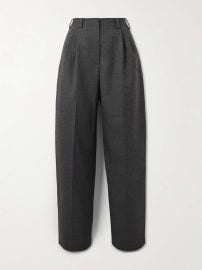 GIVENCHY Pleated wool tapered pants at Net a Porter