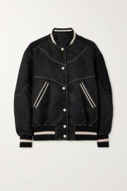 GIVENCHY Suede-paneled padded shell bomber jacket NET-A-PORTER at Net a Porter