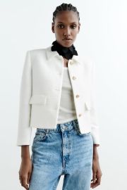 GOLD BUTTON BLAZER at Zara