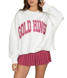 GOLD HINGE Coordinating Wide Arm Crew Neck Long Sleeve Logo Sweatshirt Dillardx27s at Dillards