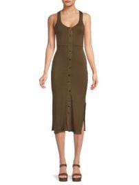 GOOD AMERICAN Sleeveless Button Down Midi Dress on SALE at Saks Off 5th