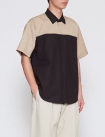 GR10K BEIGE KLOPMAN SHORT SLEEVE TUNE OVERSHIRT GRAPH LAYER at Graph Layer