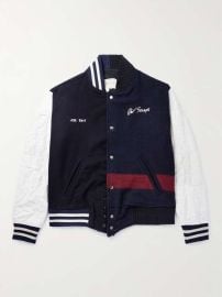 GREG LAUREN Sailor Cotton and Wool-Blend Varsity Jacket for Men MR PORTER at Mr Porter