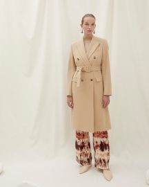 GRETA - Elongated blazer coat - Blond wood at Nanushka