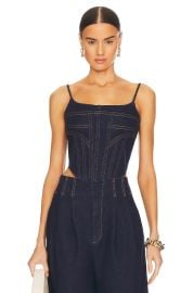 GRLFRND Denim Bustier at Revolve