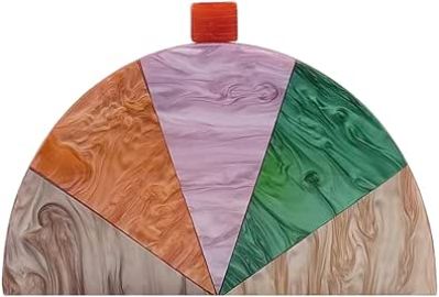 GSYPS Women Acrylic Purses and Handbags Semicircle Acrylic Clutch Unique Crossbody Bag with Chain Party Evening Bag Multicolor 3 Handbags com at Amazon