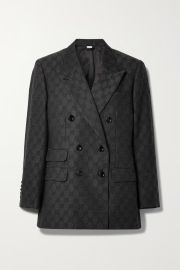 GUCCI Double-breasted wool-jacquard blazer NET-A-PORTER at Net a Porter