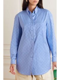 GUCCI GG Supreme cotton Oxford-jacquard shirt NET-A-PORTER at Net a Porter