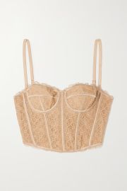 GUCCI Love Parade silk-blend satin-trimmed lace bustier top NET-A-PORTER at Net a Porter