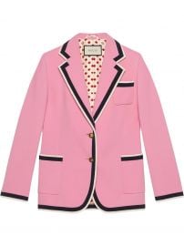 GUCCI STRETCH VISCOSE JACKET - PINK at Farfetch