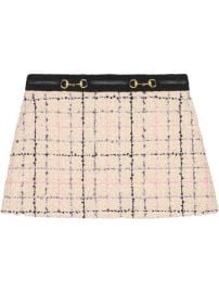 GUCCI TWEED MINI SKIRT - NEUTRALS at Farfetch