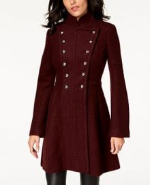 GUESS Double-Breasted Skirted Coat   Reviews - Coats - Women - Macy s at Macys