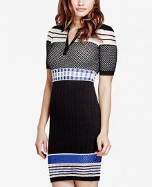 GUESS Jaymes Contrast Sweater Dress at Macys