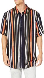 GUESS Men39s Short Sleeve Eco Hampton Striped Shirt at  Mens Clothing store at Amazon