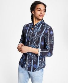 GUESS Mens Eco Rayon Paisley Shirt Reviews - Casual Button-Down Shirts - Men - Macys at Macys