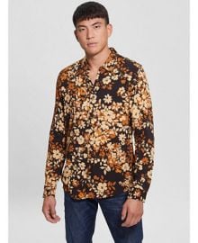 GUESS Mens Urban Bloom Long Sleeves Shirt - Macys at Macys