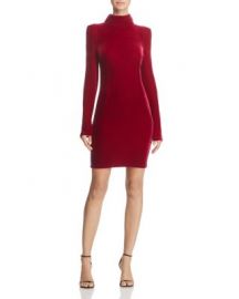 GUESS Olga Turtleneck Velvet Dress at Bloomingdales