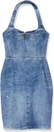 GUESS Women39s Eco Denim Halter Top Christie Dress at  Womens Clothing store at Amazon