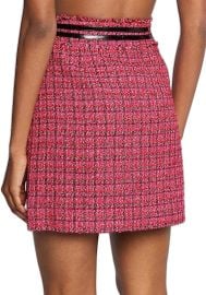 GUESS Women39s Raphaelle Skirt Red Pink Tweed Small at Womens Clothing store at Amazon