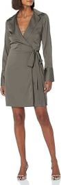 GUESS Womenx27s Eco Long Sleeve Adair Wrap Dress at Womens Clothing store at Amazon