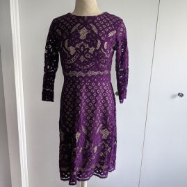 Gabby Skye Dresses Purple Formal Knee Length Lace Dress Poshmark at Poshmark