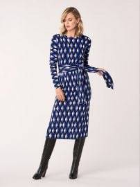 Gabel Merino Wool Belted Dress  at DvF