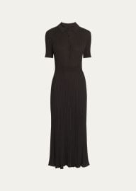 Gabriela Hearst Amor Rib-Knit Maxi Shirtdress - at Bergdorf Goodman