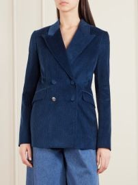 Gabriela Hearst Angela double breasted cotton corduroy blazer at Net a Porter