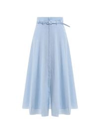 Gabriela Hearst Belted Midi Skirt | Blue | FARFETCH at Farfetch