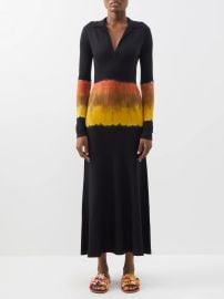 Gabriela Hearst Beryl tie dyed cashmere and silk blend midi dress at Matches