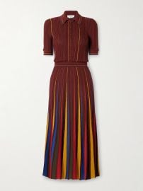 Gabriela Hearst Calypso Pinstripe Merino Dress at Net a Porter