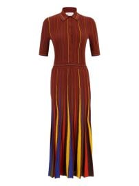 Gabriela Hearst Calypso Striped Midi Dress Red at Farfetch