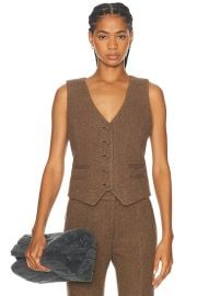 Gabriela Hearst Coleridge Vest in Chocolate Multi FWRD at FWRD