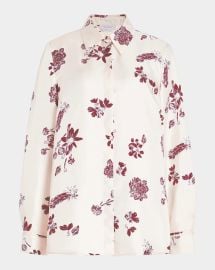 Gabriela Hearst Cruz Floral Silk Shirt at Neiman Marcus