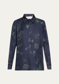 Gabriela Hearst Cruz Floral Silk Shirt at Bergdorf Goodman