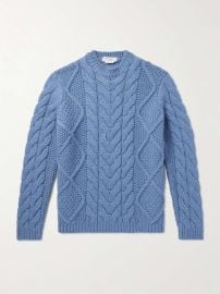 Gabriela Hearst Geoffrey Knit Sweater in Light Blue Denim Cashmere at Mr Porter