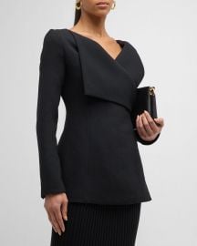 Gabriela Hearst Keir Crepe Tailored Jacket at Neiman Marcus
