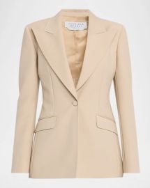 Gabriela Hearst Leiva Single Breasted Blazer Jacket at Neiman Marcus