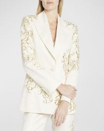 Gabriela Hearst Leiva Single-Breasted Linen Blazer at Neiman Marcus