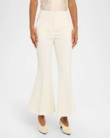 Gabriela Hearst Marsh Crepe Flare Pants at Neiman Marcus