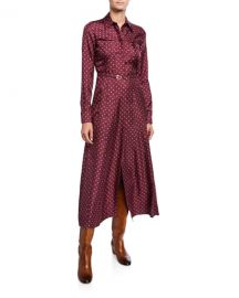 Gabriela Hearst Polka Dot Silk Twill Shirtdress at Neiman Marcus