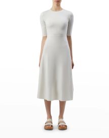 Gabriela Hearst Seymore Cashmere Rib Midi Dress at Neiman Marcus