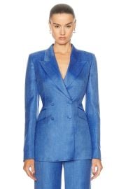 Gabriela Hearst Stephanie Blazer in Sapphire FWRD at FWRD