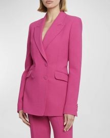 Gabriela Hearst Stephanie wool crepe blazer at Neiman Marcus