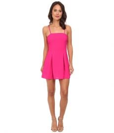 Gabriella Rocha Crepe Slip Fit andamp Flare Dress Hot Pink at Zappos