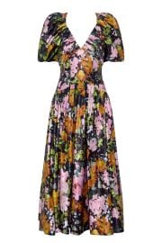 Gabrielle Plunge Midi Dress Midnight Floral Aje Aje ROW at Aje