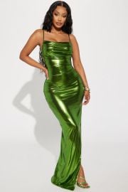 Galaxy Metallic Maxi Dress - Green Fashion Nova at Fashion Nova